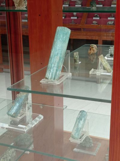 Beryl crystals (variety aquamarine) from Adun-Cholon, Nerchinsky Region, Russia