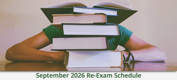 September 2026 Re-Exam Schedule